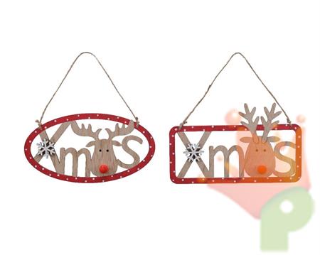 APPENDINO SCRITTA XMAS IN COMPENSATO 18X10CM