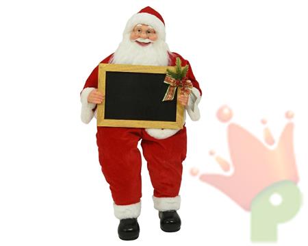 BABBO NATALE 60CM CON LAVAGNETTA ROSSO