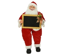 BABBO NATALE 60CM CON LAVAGNETTA ROSSO