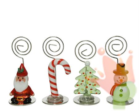 SEGNAPOSTO 3,8X10CM PUPAZZO/ALBERO/CANDYCANE/BABBO NATALE