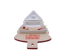 CIOTOLE SU BASE LEGNO FORMA ALBERO 25X18X3CM