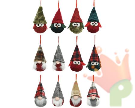 GNOMO/GUFO DA APPENDERE IN PELUCHE