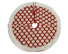 COPRIBASE PER ALBERO 88CM ROSSO CON PELLICCIA