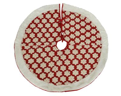 COPRIBASE PER ALBERO 88CM ROSSO CON PELLICCIA
