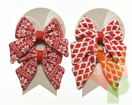 FIOCCO IN STOFFA 16X16X2CM DECORATO ROSSO