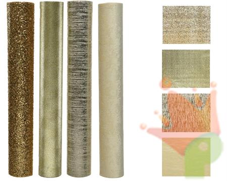 RUNNER 35X200CM RAME/ARGENTO/ORO/CHAMPAGNE