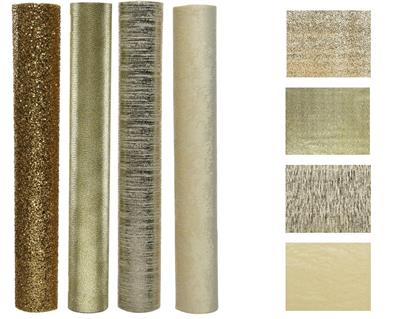 RUNNER 35X200CM RAME/ARGENTO/ORO/CHAMPAGNE