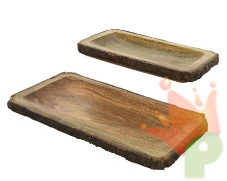 VASSOIO LEGNO 21X41,5X3CM NATURALE