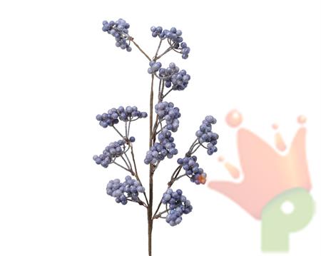 RAMO CON GRAPPOLI DI BACCHE 60X20CM BLU