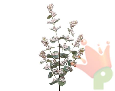 RAMO CON BACCHE 15X75CM ROSA