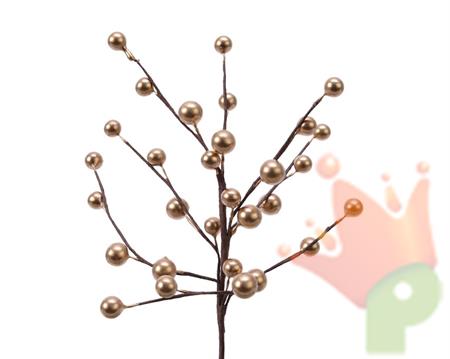 RAMO CON BACCHE ORO 26 CM