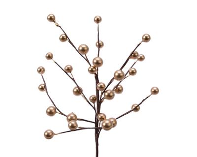 RAMO CON BACCHE ORO 26 CM