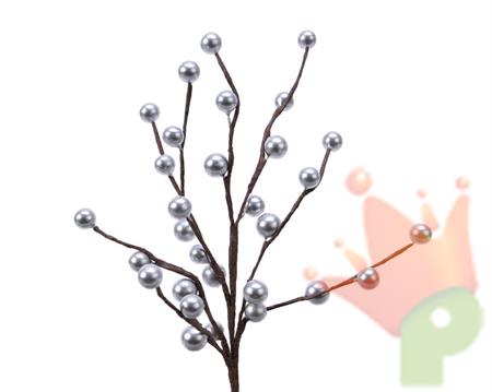 RAMO 26CM CON BACCHE ARGENTO