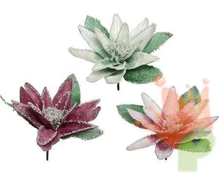 FIORE 20X22CM BIANCO/CIPRIA/ROSA VELVET