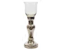 PORTA TEALIGHT 11X38CM ARGENTO