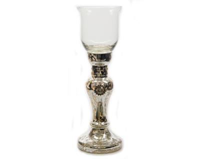PORTA TEALIGHT 11X38CM ARGENTO