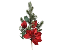 PICK RAMO 50CM CON STELLA DI NATALE ROSSO