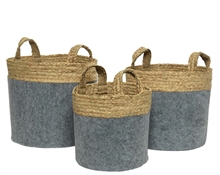 CESTINO IN FELTRO 33X30CM GRIGIO