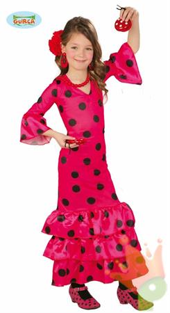 COSTUME BALLERINA DI FLAMENCO BAMBINA 3-4 ANNI