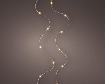 LUCI DI NATALE A BATTERIA 40 MICROLED EXTRA BIANCO CALDO
