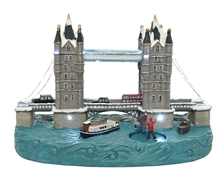 VILLAGGIO TOWER BRIDGE 19X34X23CM 26LED BAETTERIE N6