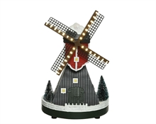 MULINO A MOVIMENTO 19X19X30CM 28LED BIANCO CALDO n°49