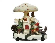 CASA FUNGO 15X19X22CM 16 LED BIANCO CALDO A BATTERIA N65