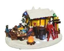 CHALET SCI 22X25X15CM 19LED MULTICOLOR A BATTERIA N23