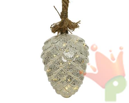 PIGNA PENDENTE 15X21CM CON MICROLED BIANCO CALDO