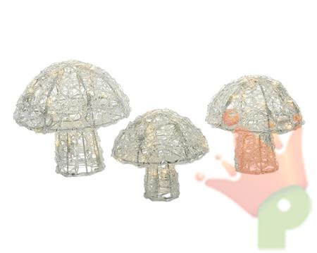 FUNGHI LED 21CM/16LED 23CM/24LED 28CM/32LED BAINCO CALDO