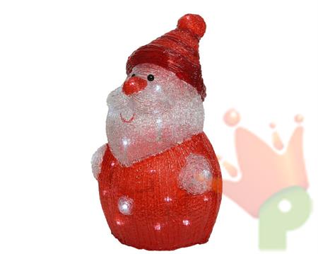 BABBO NATALE 23X24X37CM 40LED BIANCO FREDDO A BATTERIA