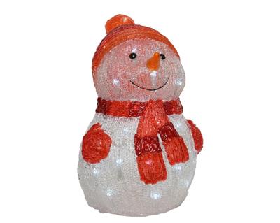 PUPAZZO DI NEVE 25X25X35CM 40LED BIANCO FREDDO A BATTERIA