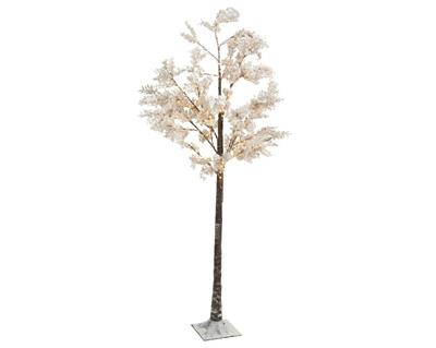 ALBERO FIORI BIANCHI 210CM 270LED BIANCO CALDO