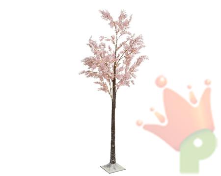 ALBERO FIORI ROSA 210CM 270LED BIANCO CALDO