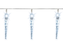 LUCI DI NATALE A GHIACCIOLI  24 LED BIANCO FREDDO