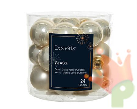 PALLINE DI NATALE PERLA 2,5 CM CONFEZIONE 24 PZ