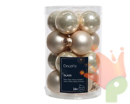 PALLINE DI NATALE PERLA 3,5 CM CONFEZIONE 16 PZ