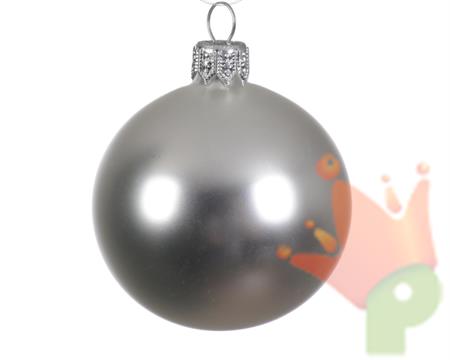 PALLINE DI NATALE ARGENTO OPACO 10 CM CONFEZIONE 4 PZ