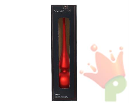 PUNTALE PER ALBERO ROSSO OPACO 6X26 CM