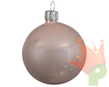 PALLINE DI NATALE ROSA CIPRIA LUCIDO 6 CM CONFEZIONE 6 PZ