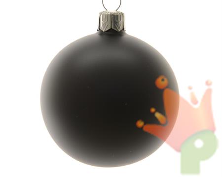 PALLINE DI NATALE NERO OPACO 8 CM CONFEZIONE 6 PZ