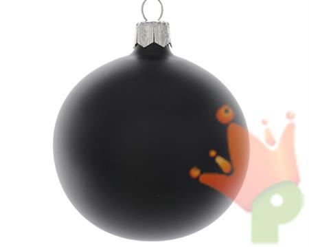 PALLINE DI NATALE NERO OPACO 10 CM CONFEZIONE 4 PZ