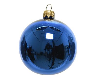 PALLINA PER ALBERO 8CM BLU LUCIDO 6PZ