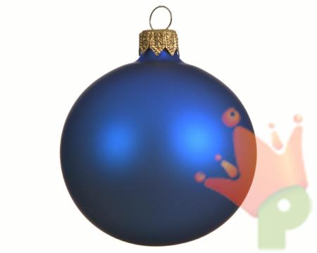 PALLINA PER ALBERO 8CM BLU OPACO 6PZ