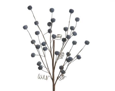 RAMO 20X60CM CON BACCHE BLU