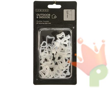 GANCI PER GRONDAIE 0,5X3,5X2,5CM BIANCO