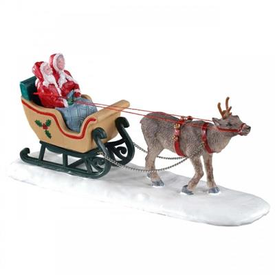 SLITTA CON BABBO NATALE E RENNA 7,5X16,8X5,1CM
