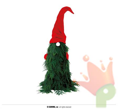 ALBERO CON CAPPELLO DI BABBO NATALE 65CM