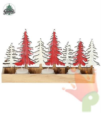 CENTROTAVOLA CON PORTA TEALIGHT 29CM