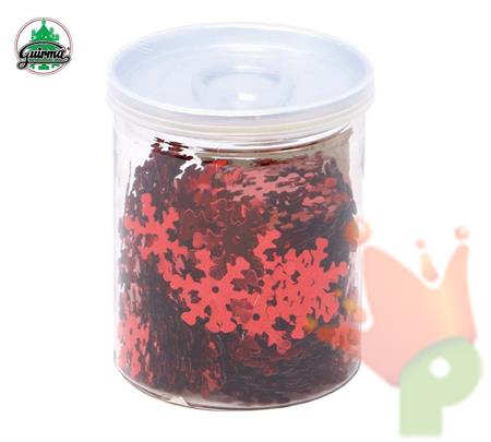 CORIANDOLI FIOCCHI DI NEVE ROSSO METAL 24GR